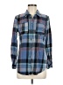 Full Tilt 100% Rayon Plaid Blue Long Sleeve Button-Down Shirt Size M - photo 1