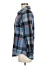 Full Tilt 100% Rayon Plaid Blue Long Sleeve Button-Down Shirt Size M - photo 5