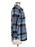 Full Tilt 100% Rayon Plaid Blue Long Sleeve Button-Down Shirt Size M - photo 4