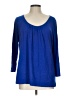 Lands' End Blue 3/4 Sleeve T-Shirt Size L (petite) - photo 1