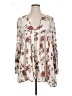 Free People Floral Multi Color Ivory Long Sleeve Blouse Size XL - photo 1