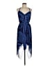 BCBGMAXAZRIA 100% Polyester Graphic Blue Cocktail Dress Size 6 - photo 1
