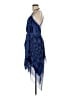 BCBGMAXAZRIA 100% Polyester Graphic Blue Cocktail Dress Size 6 - photo 5