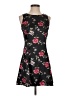 D.B.Y. Ltd 100% Polyester Floral Black Casual Dress Size 3 - photo 1