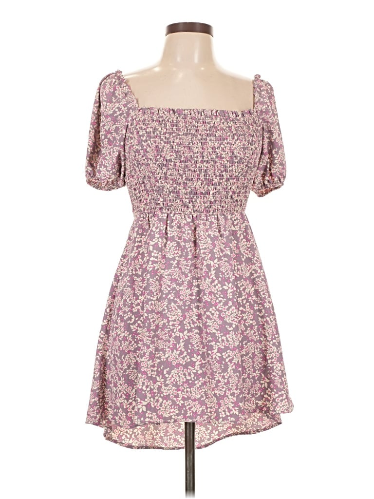 Pre-owned Walking On Sunshine Casual Dress In Purple