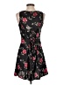 D.B.Y. Ltd 100% Polyester Floral Black Casual Dress Size 3 - photo 2