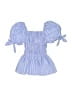 Habitual 100% Polyester Blue Short Sleeve Blouse Size 12 - photo 1