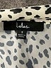 Lulus Animal Print Ivory Short Sleeve Blouse Size S - photo 7