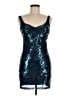 THREE PINK HEARTS 100% Polyester Teal Cocktail Dress Size M - photo 1