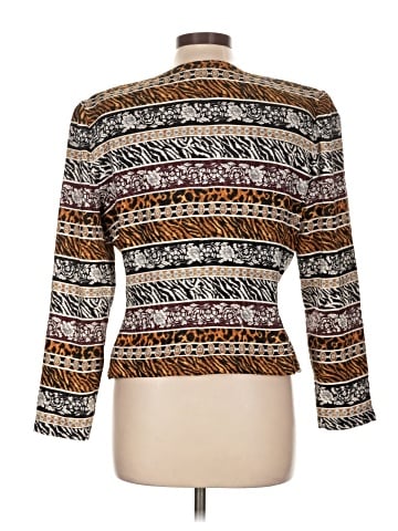 Adrianna Papell Long Sleeve Silk Top (view 2)
