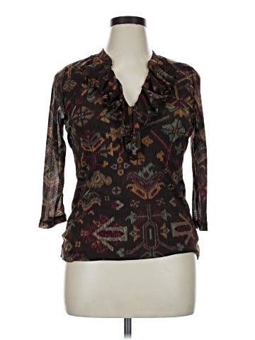 Chaps 3/4 Sleeve Blouse (view 1)