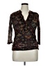 Chaps 100% Polyester Brown 3/4 Sleeve Blouse Size XL - photo 1