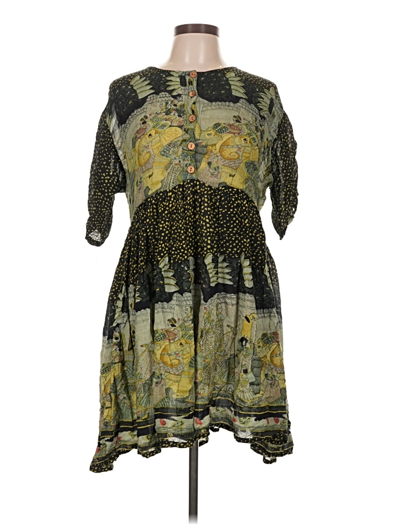 Pre-owned Assorted Brands Casual Dress In Green