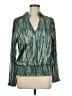 Boston Proper Metallic Green Long Sleeve Blouse Size M - photo 1