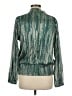 Boston Proper Metallic Green Long Sleeve Blouse Size M - photo 2