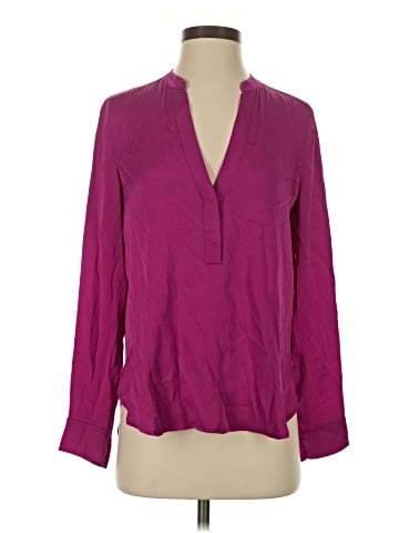 Vince. Long Sleeve Silk Top (view 1)