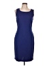 St. John Solid Blue Casual Dress Size 10 - photo 1