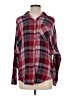 True Craft 100% Cotton Plaid Red Long Sleeve Button-Down Shirt Size S - photo 1