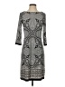 Wisp Graphic Gray Casual Dress Size 4 - photo 1
