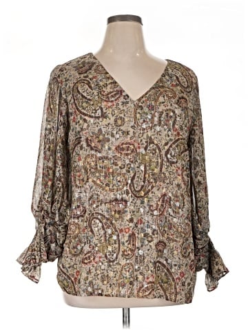1.State 3/4 Sleeve Blouse (view 1)