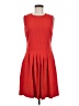 PREMISE Solid Red Casual Dress Size 8 - photo 1