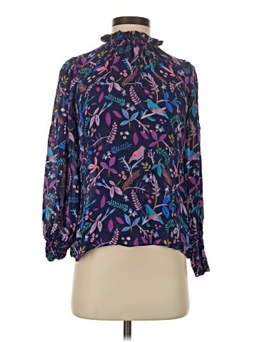 Alice & Trixie Long Sleeve Silk Top (view 1)