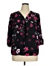 Elle 100% Polyester Floral Black 3/4 Sleeve Blouse Size XL - photo 1