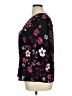 Elle 100% Polyester Floral Black 3/4 Sleeve Blouse Size XL - photo 5