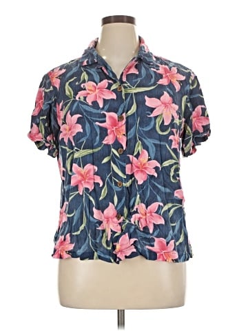 Caribbean Joe Short Sleeve Blouse (view 1)