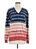 Sonia Rykiel 100% Cotton Stripes Blue Pullover Sweater Size M - photo 1