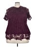BLOOMCHIC 100% Polyester Burgundy Short Sleeve Blouse Size 18 - photo 1