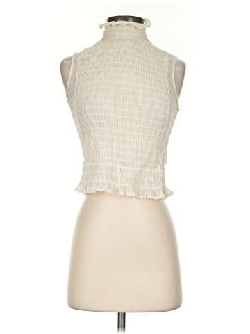 BCBGMAXAZRIA Sleeveless Silk Top (view 1)