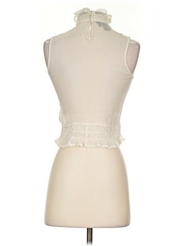 BCBGMAXAZRIA Sleeveless Silk Top (view 2)
