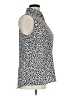 Attention 100% Polyester Animal Print Silver Sleeveless Blouse Size XL - photo 4