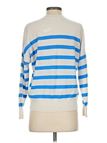 Madewell (Re)sponsible Cashmere Oversized Crewneck Sweater in Stripe (view 2)