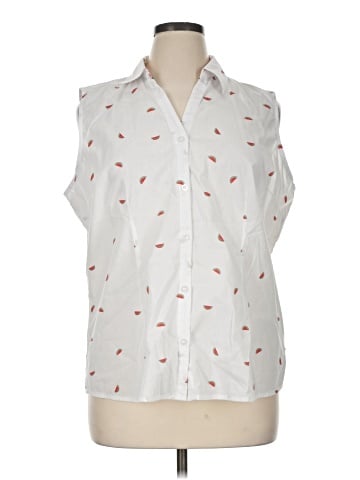 Basic Editions Sleeveless Button-Down Shirt (view 1)