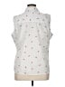 Basic Editions Hearts White Sleeveless Button-Down Shirt Size XL - photo 2