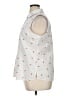 Basic Editions Hearts White Sleeveless Button-Down Shirt Size XL - photo 5