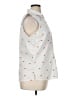 Basic Editions Hearts White Sleeveless Button-Down Shirt Size XL - photo 4