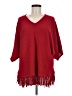 NY Collection 100% Acrylic Red Poncho Size M - photo 1