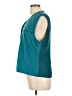 Koret Teal Sleeveless Button-Down Shirt Size L - photo 5