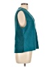 Koret Teal Sleeveless Button-Down Shirt Size L - photo 4