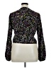 Just Fab 100% Polyester Black Purple Long Sleeve Blouse Size XL - photo 2