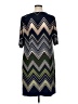 Studio One Chevron-herringbone Blue Casual Dress Size 1X - photo 2