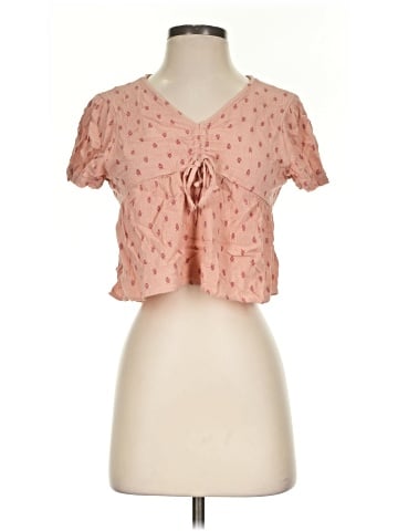 Pink Rose Short Sleeve Blouse (view 1)