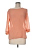 Blue Rain 100% Polyester Orange 3/4 Sleeve Top Size M - photo 1