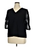 Ann Taylor Black 3/4 Sleeve Top Size XL - photo 2