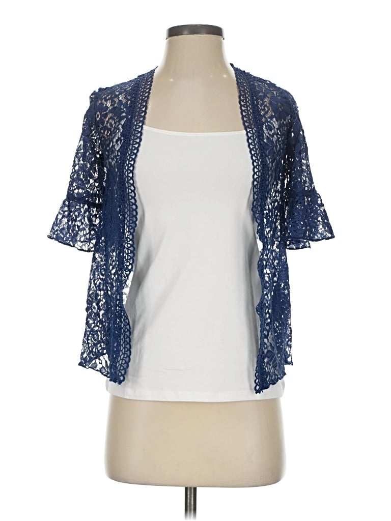 Pre-owned Self Esteem Cardigan Sweater In Blue