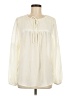 Gibson 100% Polyester Ivory Long Sleeve Blouse Size M - photo 1