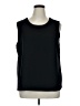 Anne Klein 100% Polyester Black Sleeveless Top Size XL - photo 1